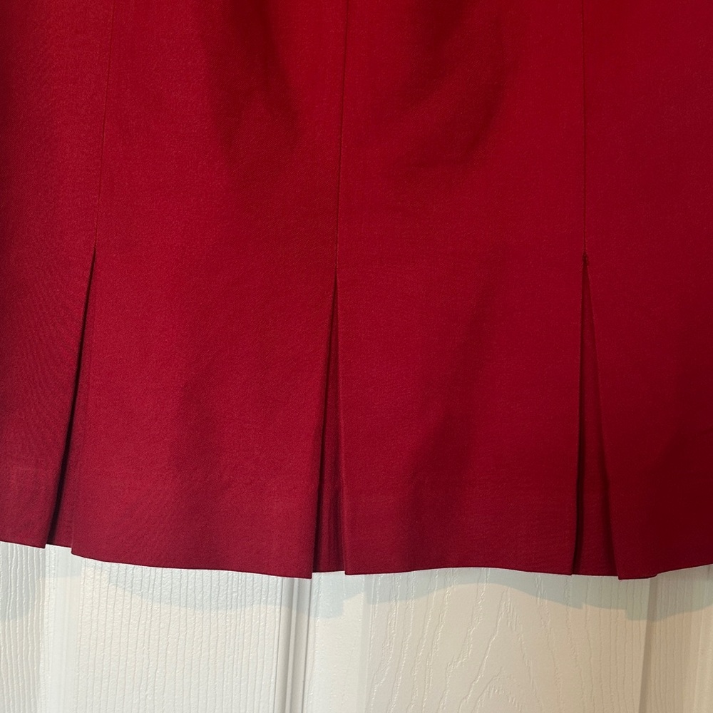 Ann Taylor Rich Red A-Line Skirt - Picture 3 of 4